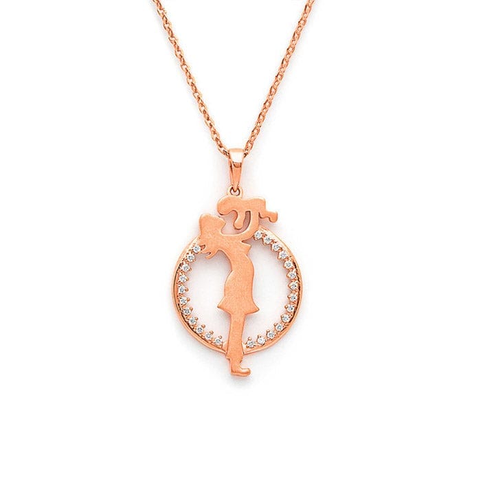 Rose Gold Maternal Love Pendant with Chain