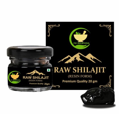 FIJ AYURVEDA Ayurvedic Raw Shilajit/Shilajit Resin (Semi Liquid) for Men & Women - 20Gm (Pack of 1)