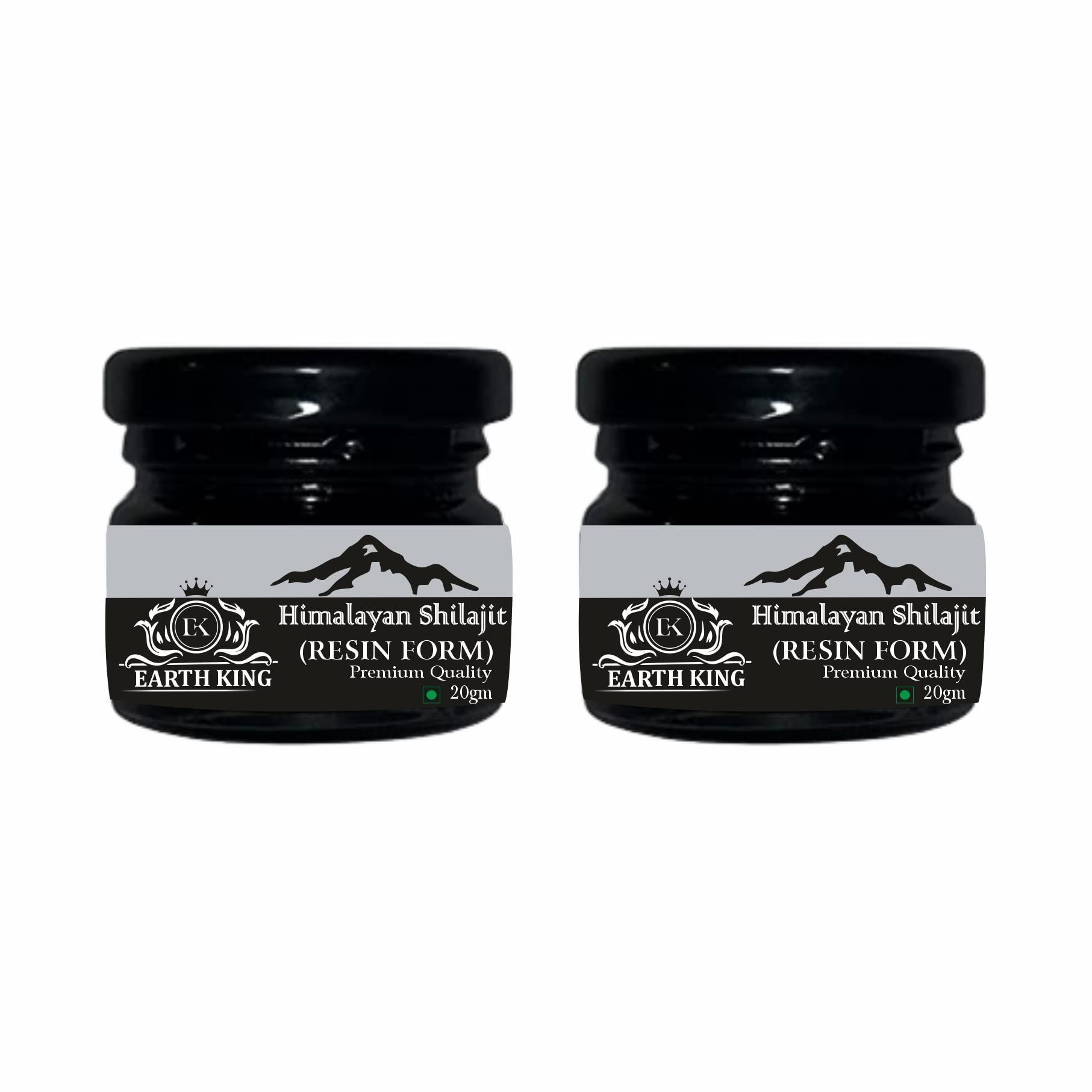EARTH KING Himalayan Shilajit/Shilajit Resin (Semi Liquid) - 40Gm (Pack of 2)