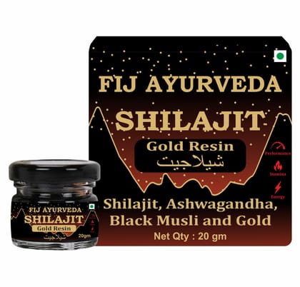 FIJ AYURVEDA Shilajit Gold Resin (Semi Liquid) | Original Shilajit | Shilajit Resin | Shilajit Orignal | Shilajit Liquid, | Shilajit Gold for Stamina Booster, Energy Booster, Strength, Sexual Health & Immunity, Vigor & Vitality for Men & Women - 20Gm FIJ AYURVEDA Shilajit Gold Resin (Semi Liquid) | Original Shilajit | Shilajit Resin | Shilajit Orignal | Shilajit Liquid, | Shilajit Gold for Stamina Booster, Energy Booster, Strength, Sexual Health & Immunity, Vigor & Vitality for Men & Women - 20Gm