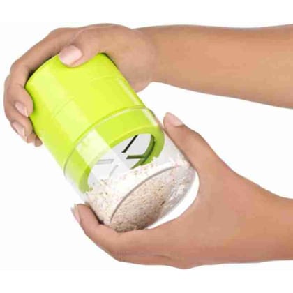 GLOBAL IMPEX 3-in-1 Dry Fruit Cutter, Slicer & Nut Grater – Manual Stainless Steel Chopper with Built-in Storage for Almonds, Cashew, Walnut, Hazelnut | Kitchen Tool.