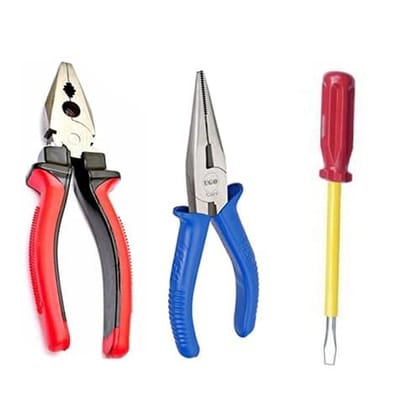 SKY BLUE Enterprises Nose Plier Combo Cutting player Cutting plier Pliers pliers for home, Player tools, Combination plier, Pliers for electrical work, plier set tool SKY BLUE Enterprises Nose Plier Combo Cutting player Cutting plier Pliers pliers for home, Player tools, Combination plier, Pliers for electrical work, plier set tool