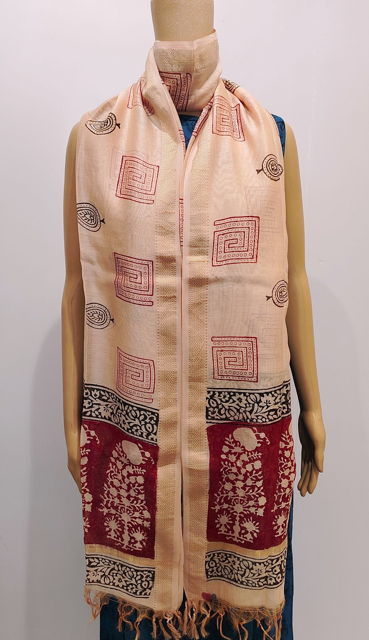 Bagh Design Maheshwari Dupatta