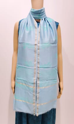 Pale Turqouse Blue Chanderi Dupatta Pale Turqouse Blue Chanderi Dupatta