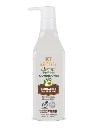Detox & Refresh Conditioner | Infused with Avocado & Tea Tree Oil | Purifies Scalp & Controls Oil for Chemically Damaged Hair | Sulfate-Free, Paraben-Free | 250ml