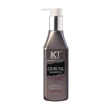 Charcoal & Keratin Shampoo | Infused with Activated Charcoal, Lemon & Basil Oil | Scalp Cleansing & Hair Detox | Sulfate-Free, Paraben-Free | 250ml