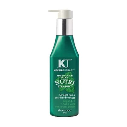 Moroccan Mint Nutri Straight Shampoo | Infused with Argan Oil & Aloe Vera | Straight Hair & Anti-Hair Breakage | Sulfate-Free, Paraben-Free | 250ml