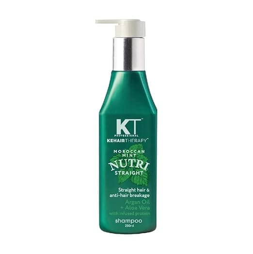 Moroccan Mint Nutri Straight Shampoo | Infused with Argan Oil & Aloe Vera | Straight Hair & Anti-Hair Breakage | Sulfate-Free, Paraben-Free | 250ml