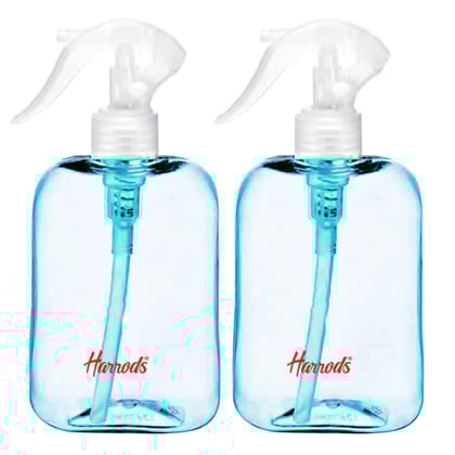 HARRODS Spray Bottle Combo Pack - 250ml Empty Bottles for Travel, Liquid, Room Spray, Fogging, Hand Wash, and Rangoli - Set of 2