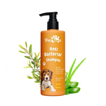 Trespaws Anti Bacterial Dog Shampoo | Dog Shampoo for Pomeranian, Shih tzu Puppy, German Shepherd, Labrador & Golden Retriever, Dogs Shampoo | 200ml Trespaws Anti Bacterial Dog Shampoo | Dog Shampoo for Pomeranian, Shih tzu Puppy, German Shepherd, Labrador & Golden Retriever, Dogs Shampoo | 200ml