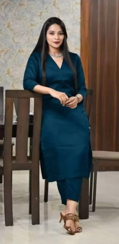 Women's Rayon Embroidered Straight Kurta Pant Set