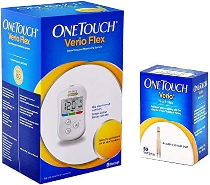 One Touch Verio Flex Glucometer & Strips Combo