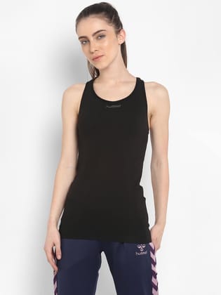 First Comfort Women Black Tank Top