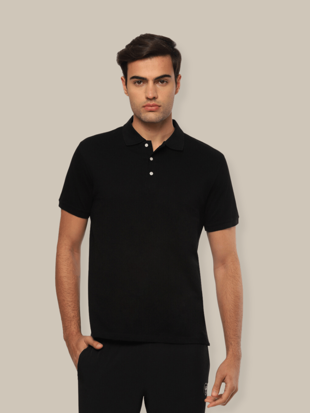 Hummel Men Black B2B Polo Cotton