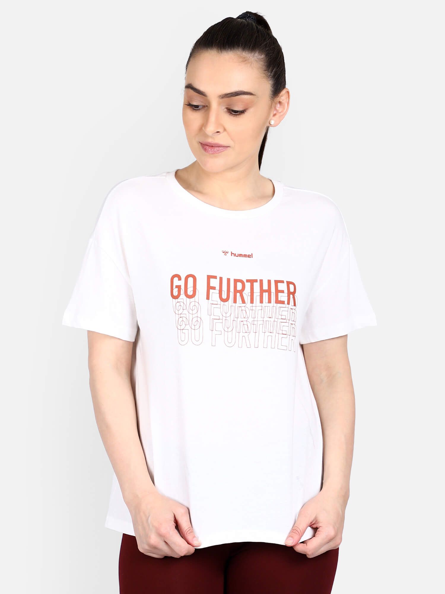 Maria Women Cotton White T-Shirt