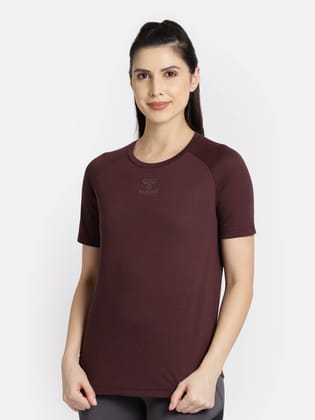 Vanja Women Polyester Brown T-Shirt