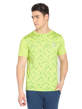 Erin Men Polyester Green T-Shirt