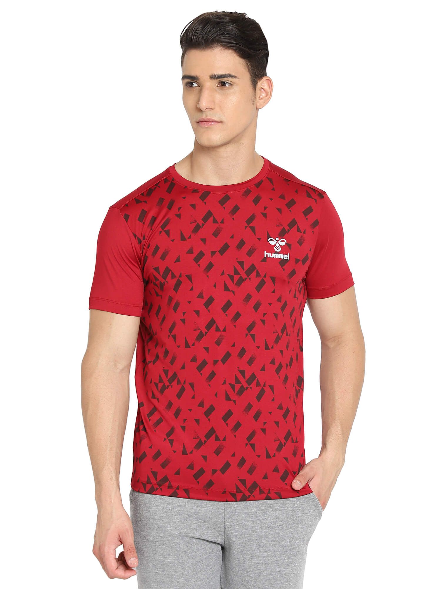 Erin Men Polyester Red T-Shirt