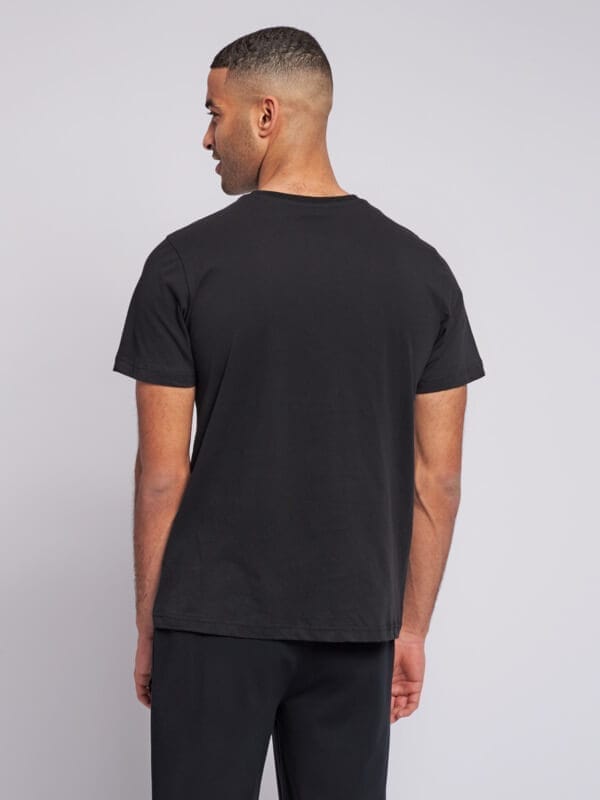 Valter Men Cotton Black T-Shirt