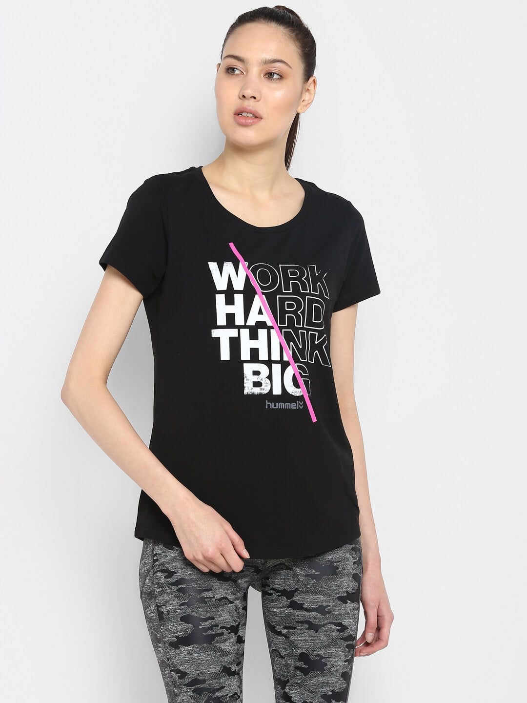 Mikale Performance Women Black T-Shirt
