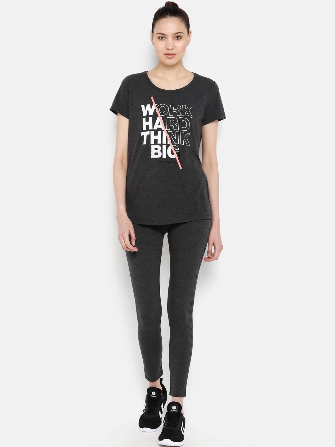 Mikale Performance Women Dark Grey T-Shirt