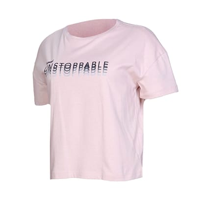 Likha Women Cotton Pink T-Shirt