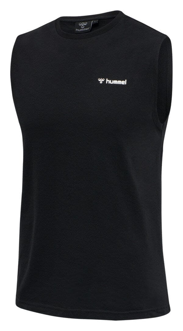 Tiago Men Cotton Black Tank Top