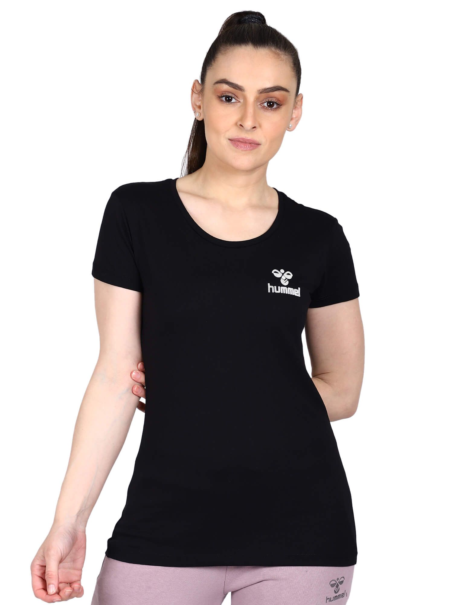 Sabana Women Cotton Black T-Shirt