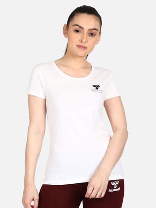 Sabana Women Cotton White T-Shirt