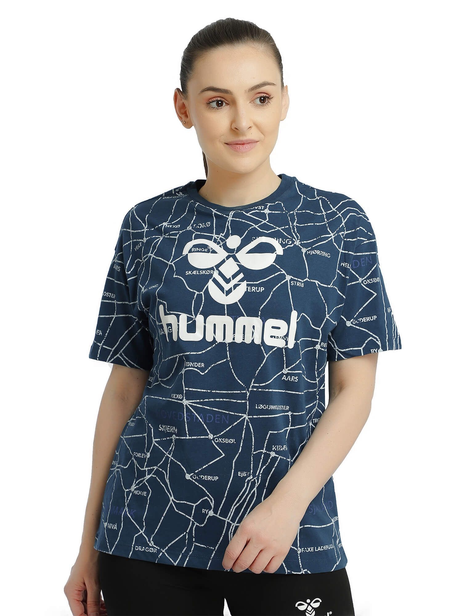 Teodora Women Cotton Blue T-Shirt