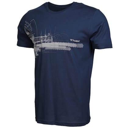 Yanis Men Cotton Blue T-Shirt