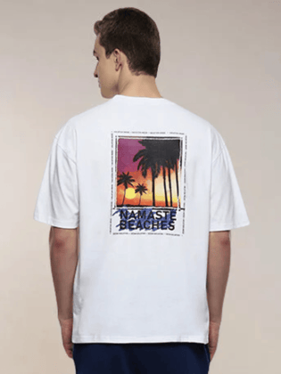 Vacay Men's White Oversized T-shirt Vacay Men's White Oversized T-shirt