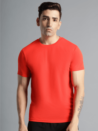 Budoc Round Neck Half Sleeve Solid Regular fit Polyester T-shirt for Men Comfortable Breathable Fabric Stretchable for Everyday Use Ideal for Yoga Training Gym Running or Performance Budoc Round Neck Half Sleeve Solid Regular fit Polyester T-shirt for Men Comfortable Breathable Fabric Stretchable for Everyday Use Ideal for Yoga Training Gym Running or Performance