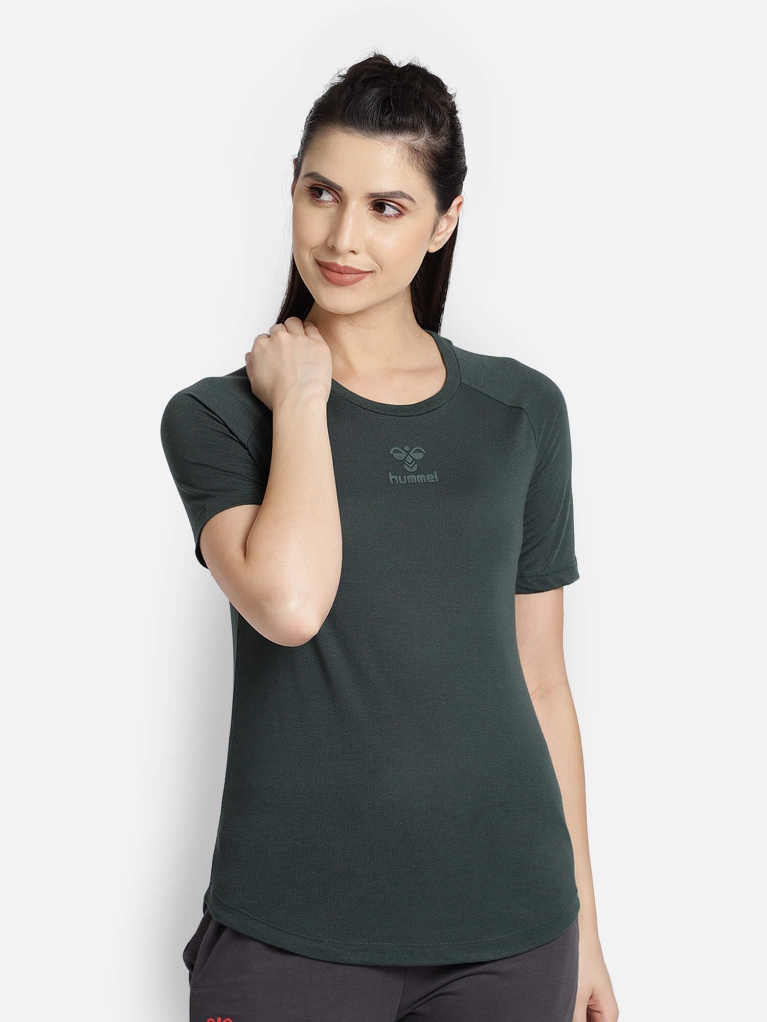Vanja Women Polyester Olive T-Shirt