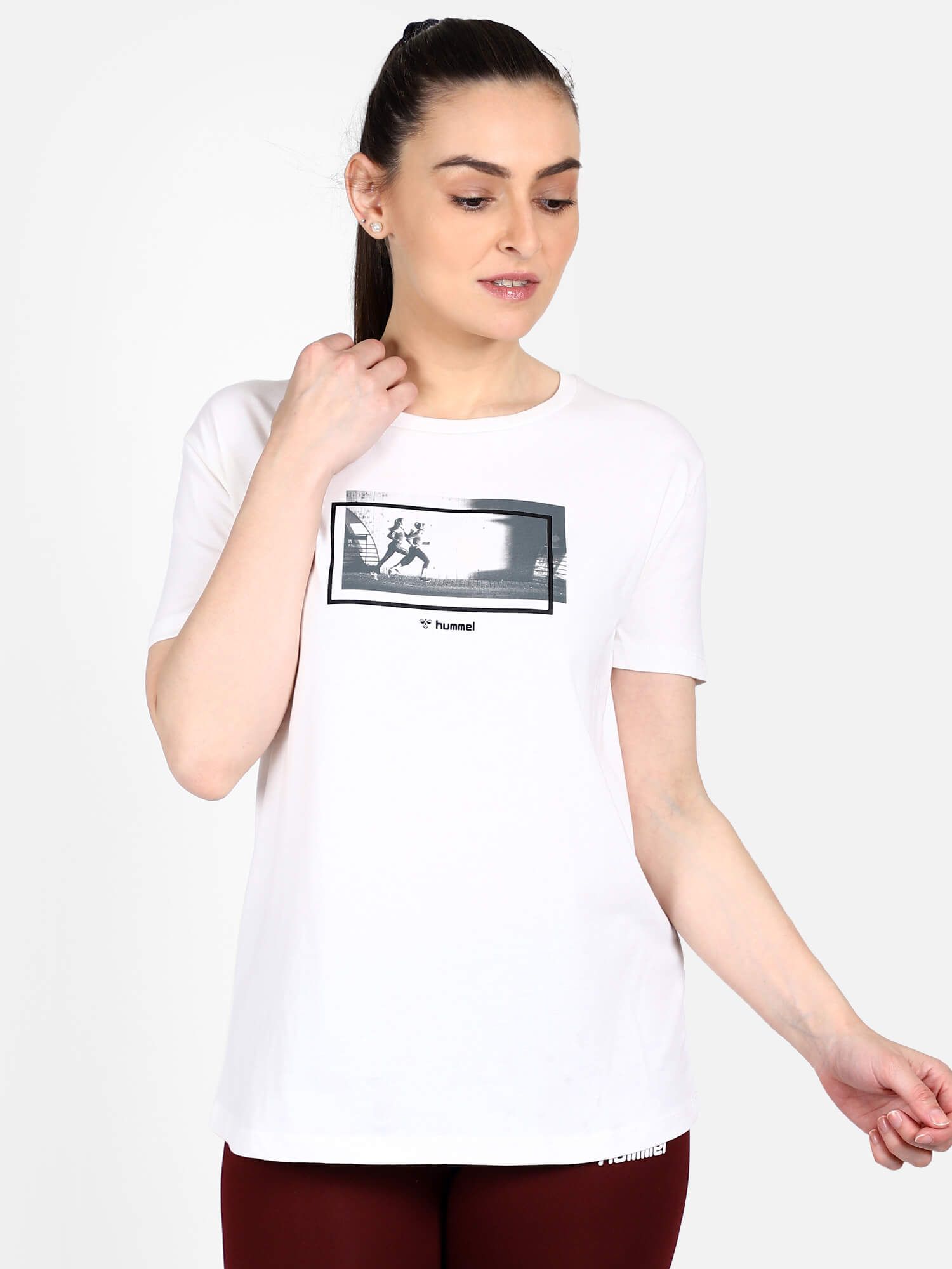 Seida Women Cotton White T-Shirt