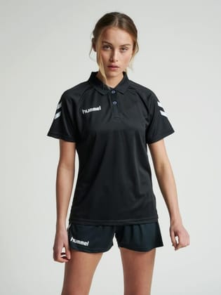 Core Functional Women Polyester Black Polo T-Shirt Core Functional Women Polyester Black Polo T-Shirt