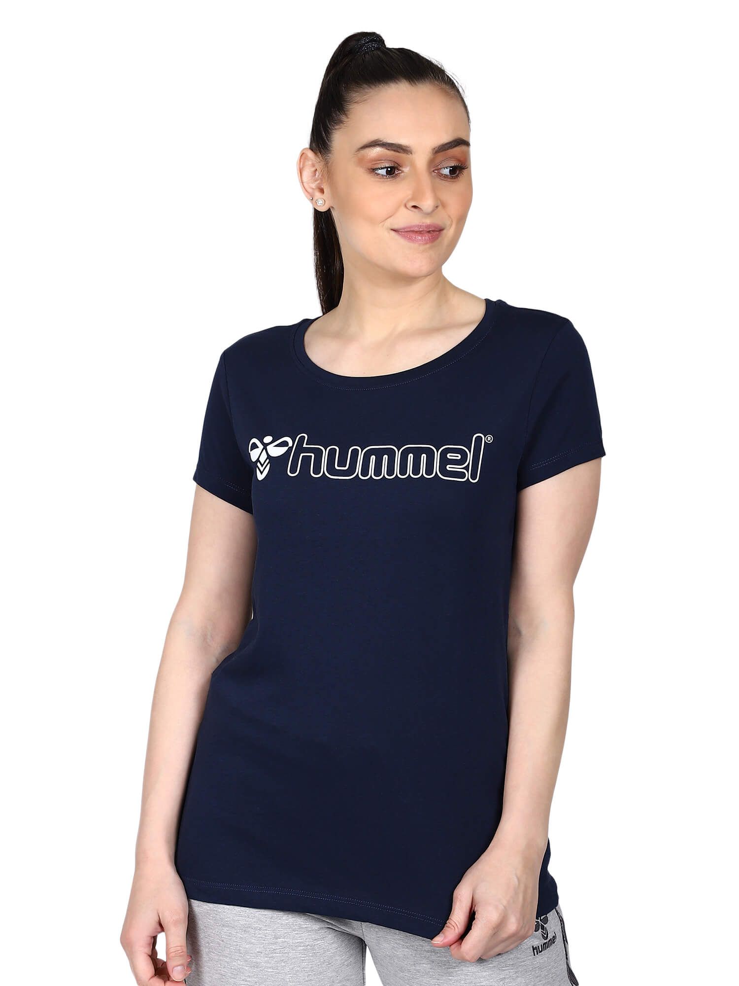 Lucy Women Cotton Blue T-Shirt