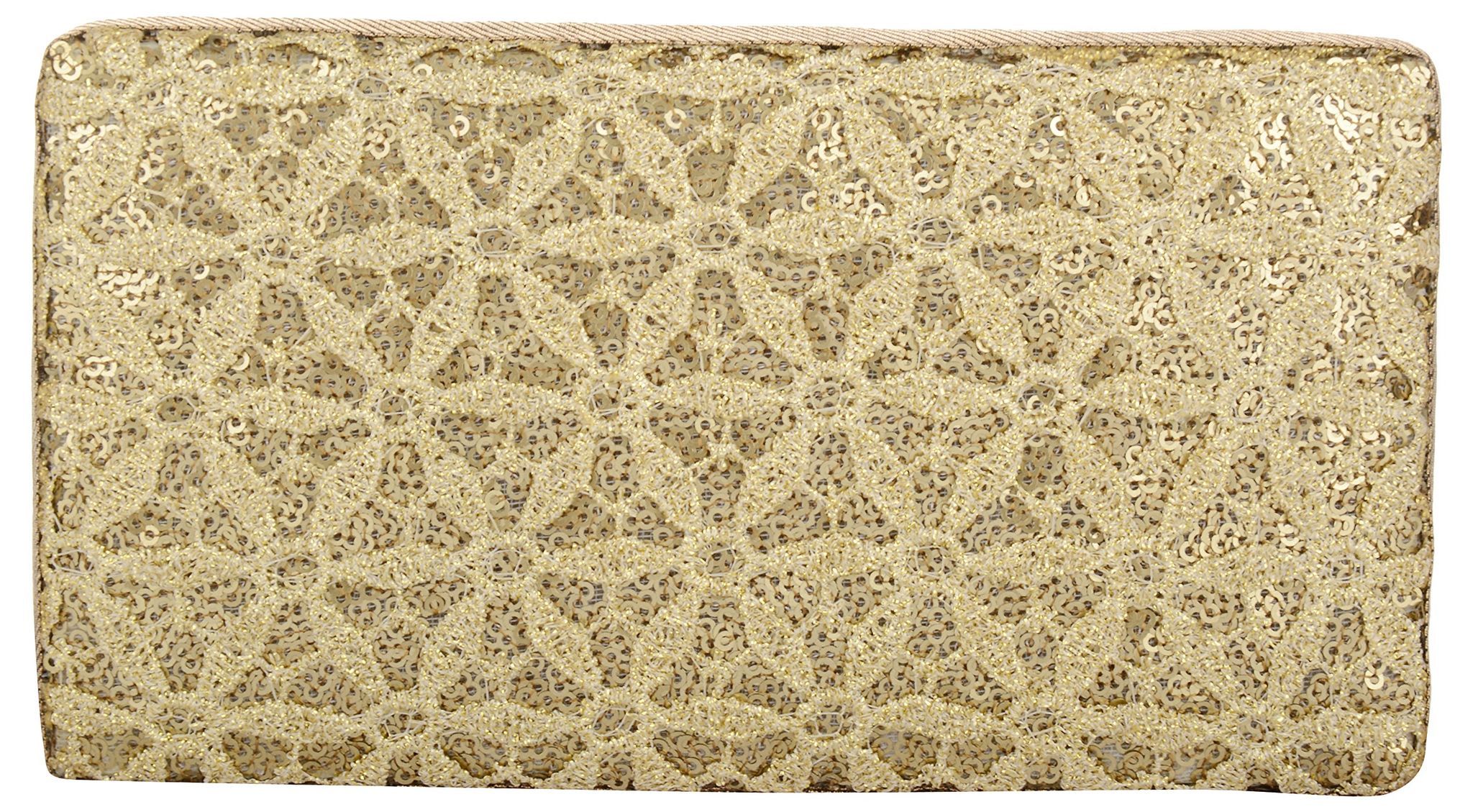 Vdesi Gold Color Pu Material Clutch For Women