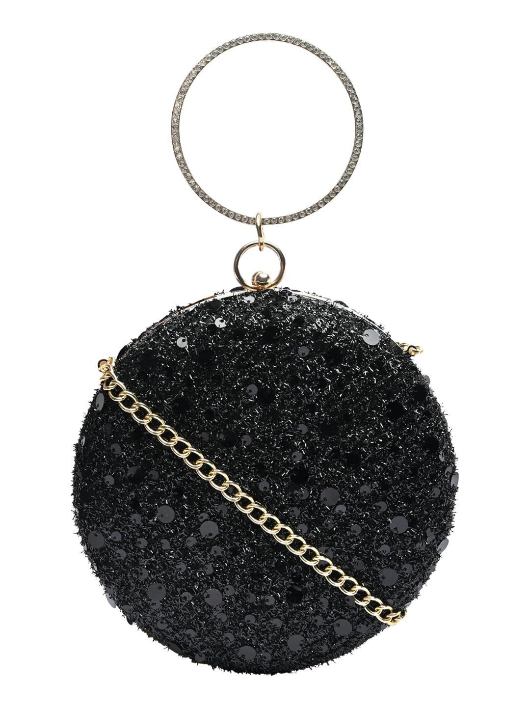 Vdesi Round Sequins Clutch