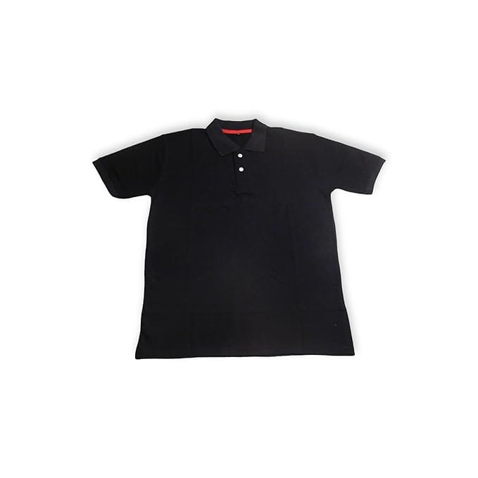 Men's Black Polo Shirt* Short Sleeve Polo Shirt* Casual Polo Shirt* Basic Polo Shirt* Cotton Polo Shirt