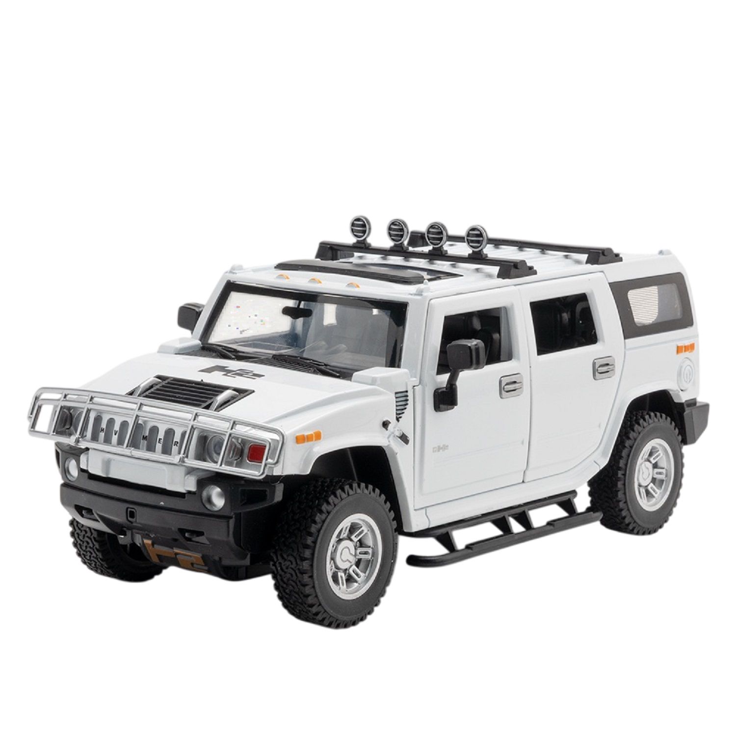 KTRS ENTERPRISE 1:24 Hmmer H2 Alloy Metal Pull Back Die-cast Car Model Pull Back car Super Openable Doors Sound and Light Doors & Light Music Boys Toys for Kids