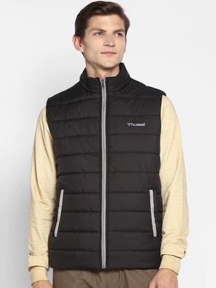 Stud Men Polyester Black Jacket