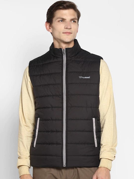 Stud Men Polyester Black Jacket