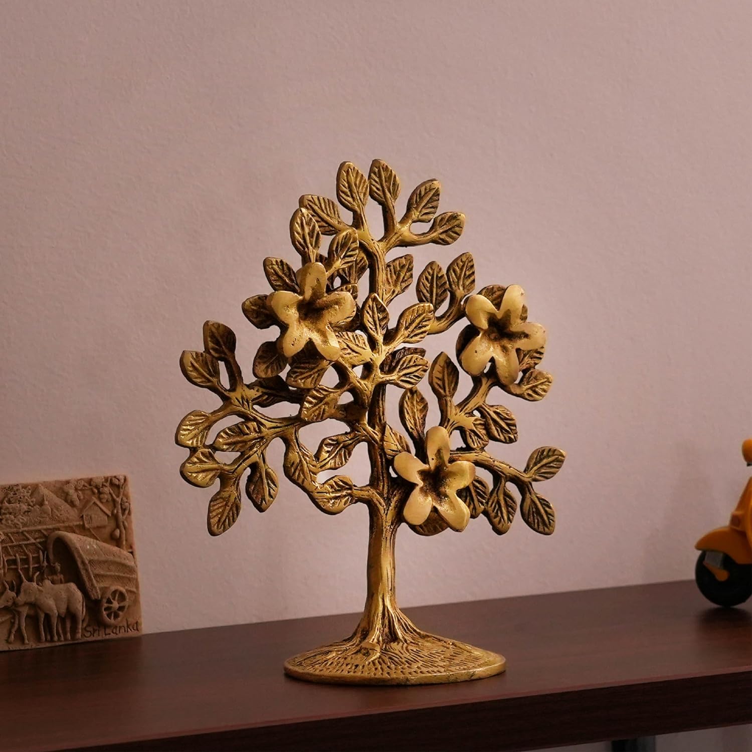 Golden Brass Tree of Life Sculpture pack of 2