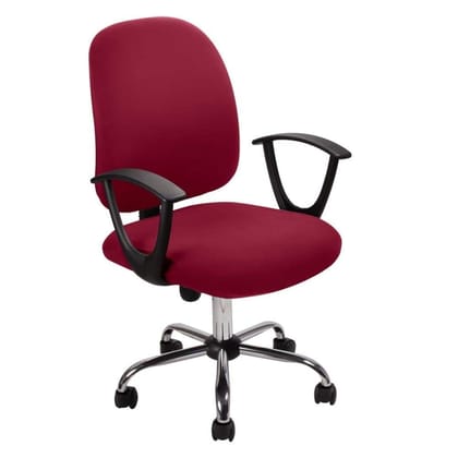 PENTHOOM Office Chair Cover Stretchable, Removable Washable Computer Chair Cover for Office, Rolling Chair Cover - Maroon PENTHOOM Office Chair Cover Stretchable, Removable Washable Computer Chair Cover for Office, Rolling Chair Cover - Maroon