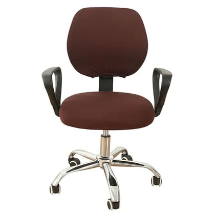 PENTHOOM Office Chair Cover Stretchable, Removable Washable Computer Chair Cover for Office, Rolling Chair Cover - Brown PENTHOOM Office Chair Cover Stretchable, Removable Washable Computer Chair Cover for Office, Rolling Chair Cover - Brown