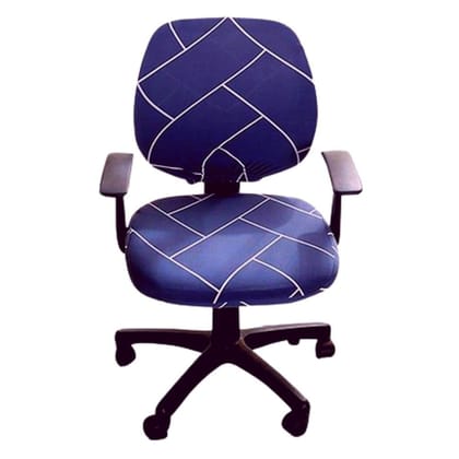 PENTHOOM Office Chair Cover Stretchable, Removable Washable Computer Chair Cover for Office, Rolling Chair Cover - Blue Brick Pattern PENTHOOM Office Chair Cover Stretchable, Removable Washable Computer Chair Cover for Office, Rolling Chair Cover - Blue Brick Pattern
