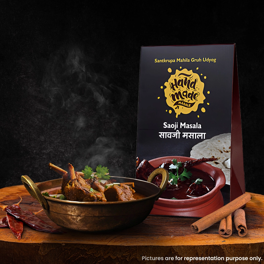 Handmade Masale Saoji Masala - Authentic Indian Spice Blend for Saoji Mutton, a Nagpur Speciality