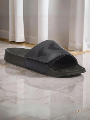 Stack Men Green Velcro Slides