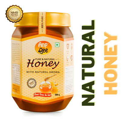 ANP BEE Raw Natural Honey 500g I 100% Pure, NMR Tested, Natural Honey I Unprocessed, and Unfiltered I No Sugar Adulteration I Honey for Weight Loss and Healthy Hair I Boost Immunity I Honey 500g I Pack of 1 ANP BEE Raw Natural Honey 500g I 100% Pure, NMR Tested, Natural Honey I Unprocessed, and Unfiltered I No Sugar Adulteration I Honey for Weight Loss and Healthy Hair I Boost Immunity I Honey 500g I Pack of 1